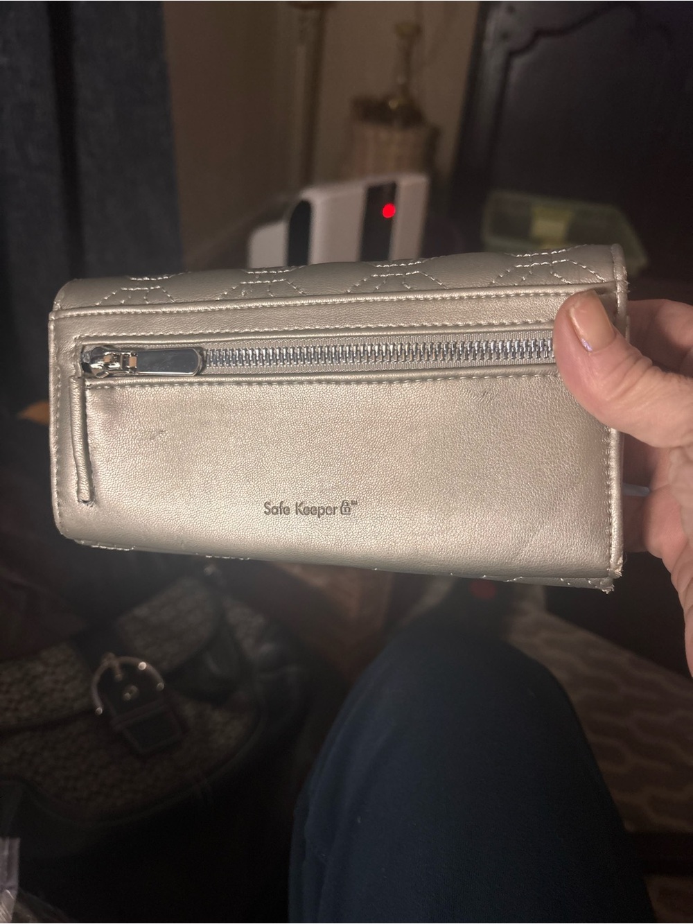 Safe keeper Metallic Silver Wallet Clutch - Women's Bag